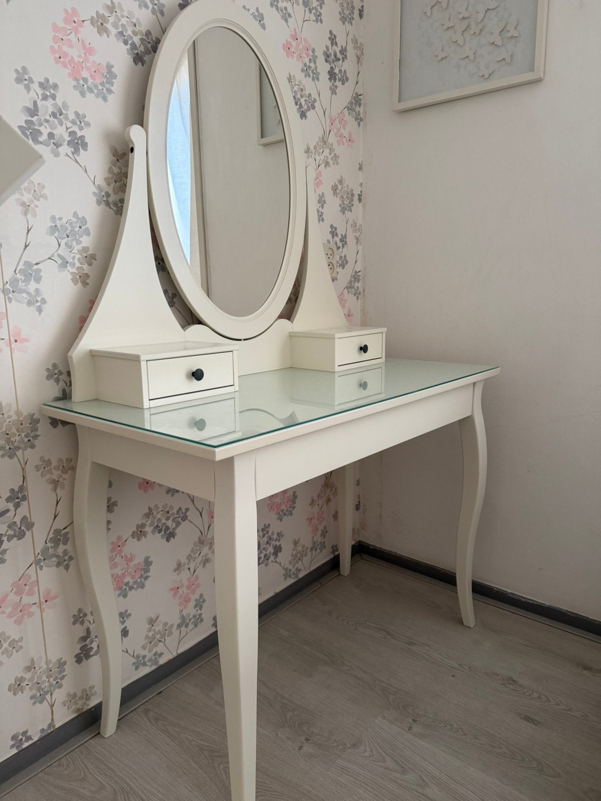 IKEA HEMNES Kaptafel / Toilettafel wit (In nieuwstaat!), Klassiek, Zo goed als nieuw, Minder dan 100 cm, Hout
