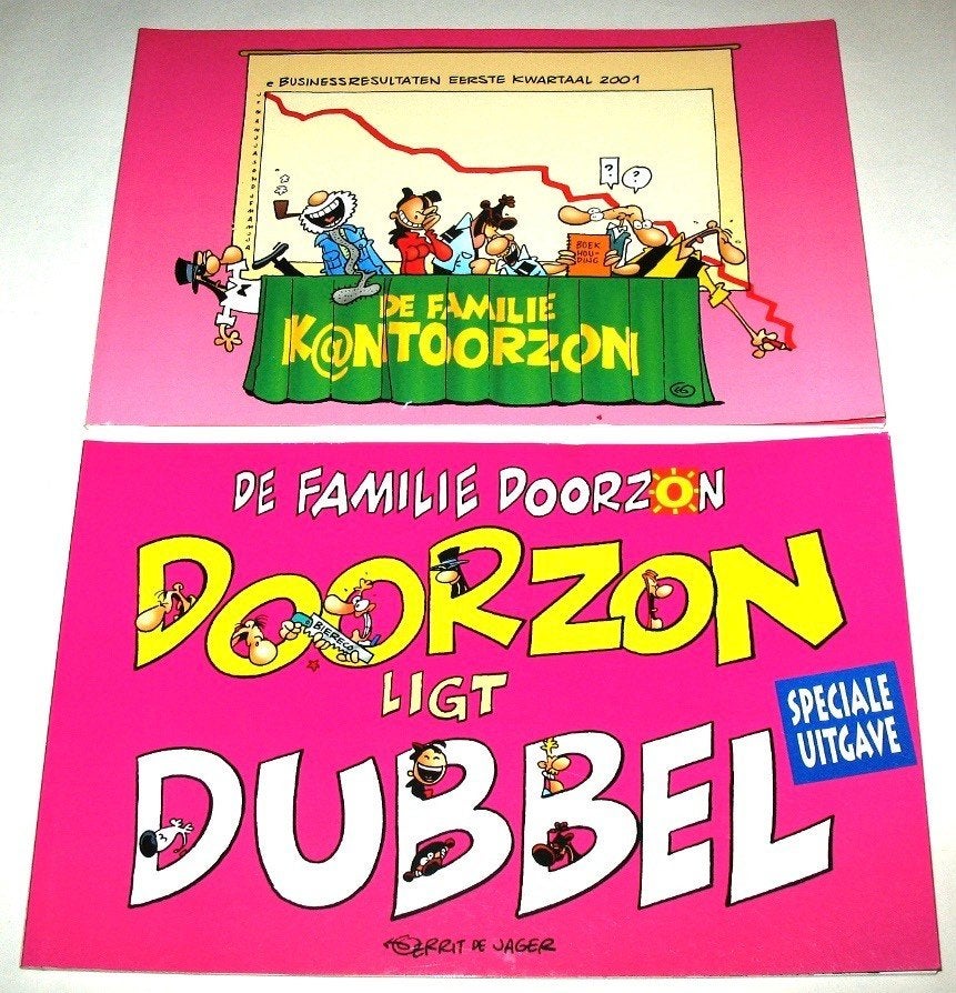 2x De Familie Doorzon speciale uitgave A5 strips ZGAN 2001