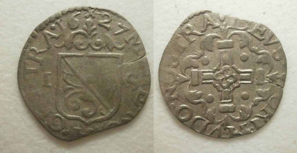 Utrecht Stad Stuiver 1627 -R- prachtig zeldzaam, Vóór koninkrijk, Zilver, Ophalen of Verzenden, Losse munt