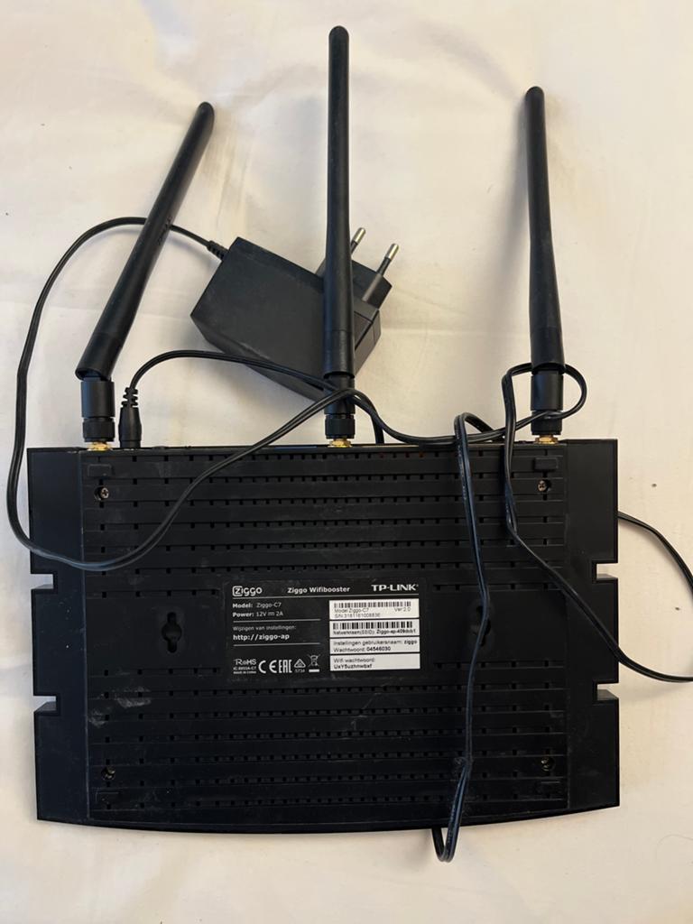ZIGGO Wifibooster TP-Link C7 V2.0, Computers en Software, Routers en Modems, Gebruikt, Router, Ophalen of Verzenden