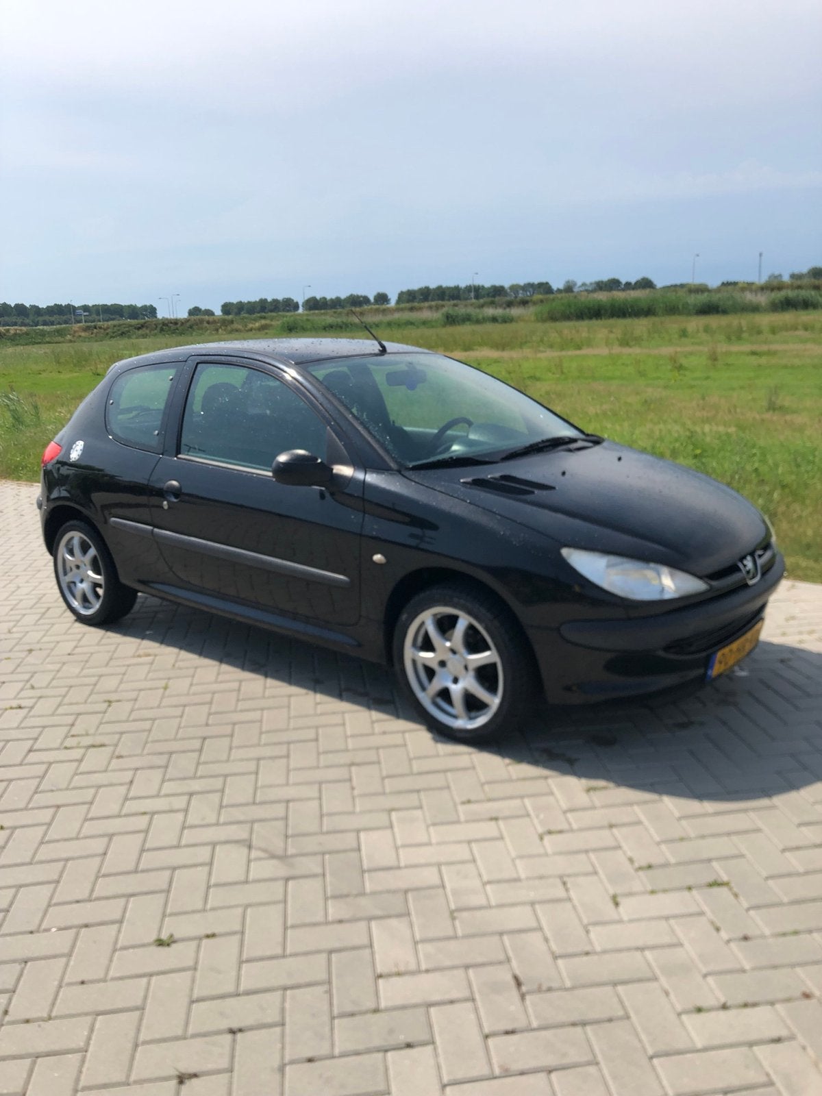 Peugeot 206 1.4 X-line 3D 2001 Zwart, Auto's, Voorwielaandrijving, 31 €/maand, 4 cilinders, Zwart