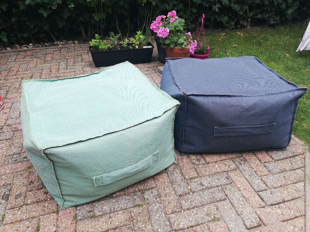 Zitzakken of poefs, Huis en Inrichting, Ophalen of Verzenden, Zo goed als nieuw, Blauw, Zitzak
