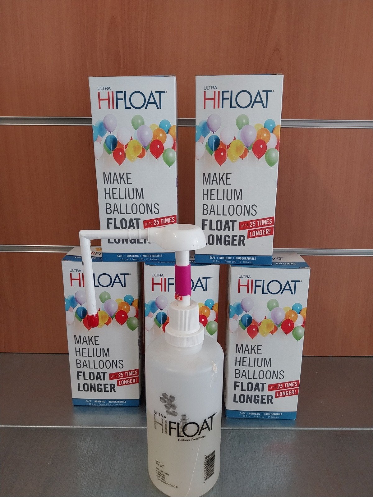 Ultra Hi-Float helium gel met pomp voor latex ballonnen, Ophalen of Verzenden, Nieuw, Feestartikel, Verjaardag