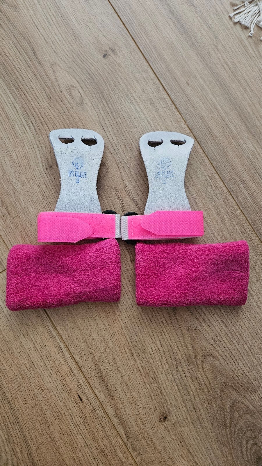 turnen beginner leertjes US GLOVE Maat S, Materiaal, Zo goed als nieuw, Roze, Kindermaat 122 t/m 140