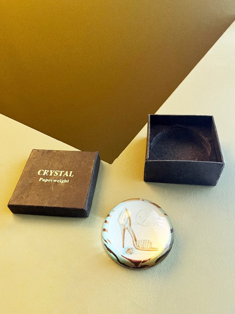 Crystal paperweight presse-papier Lush vintage look, Verzenden