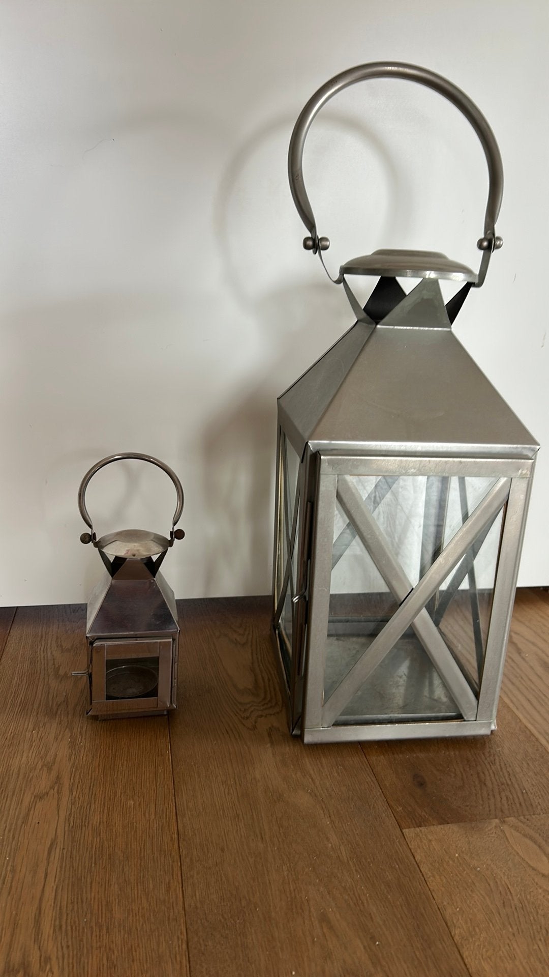 2 mooie wind lichten, Ophalen, Windlicht, Gebruikt, 40 cm