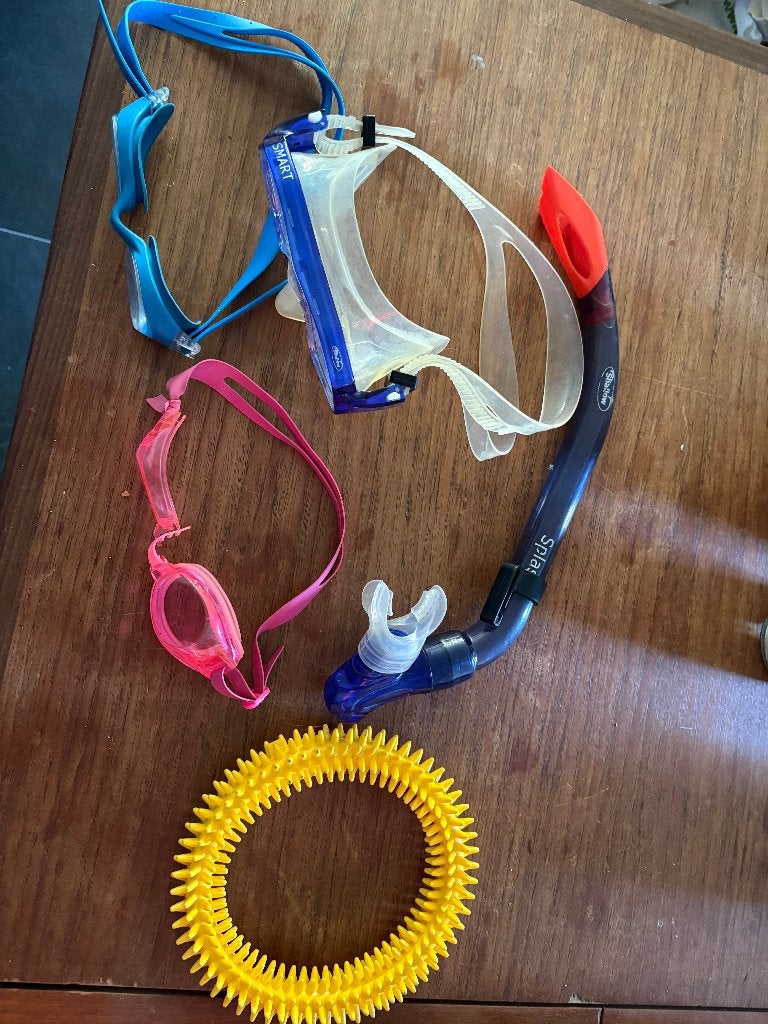 Duikers set kids Shallow Speedo brillen, snorkel en duikring, Ophalen of Verzenden, Gebruikt, Snorkelset
