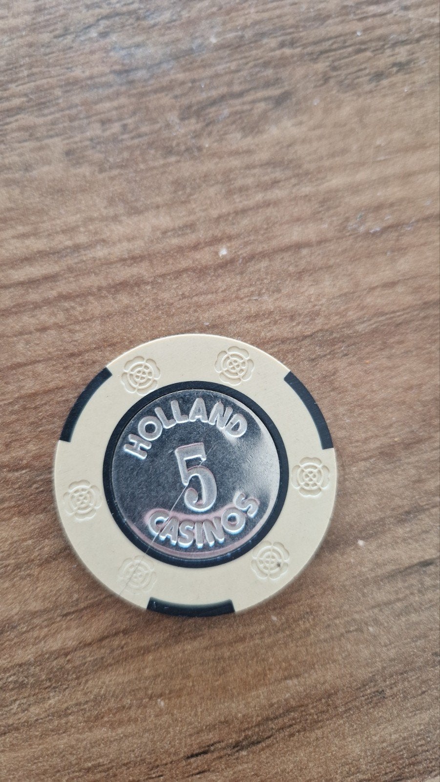Holland Casino Fiche 5 Euro - Verzamelobject, Ophalen of Verzenden, Gebruikt