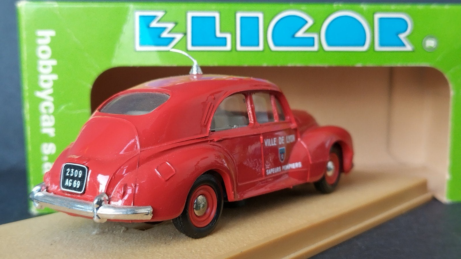 Peugeot 203 Sapeurs Pompiers 1:43 Eligor Pol, Hobby en Vrije tijd, Modelauto's | 1:43, Overige merken, Auto, Verzenden, .