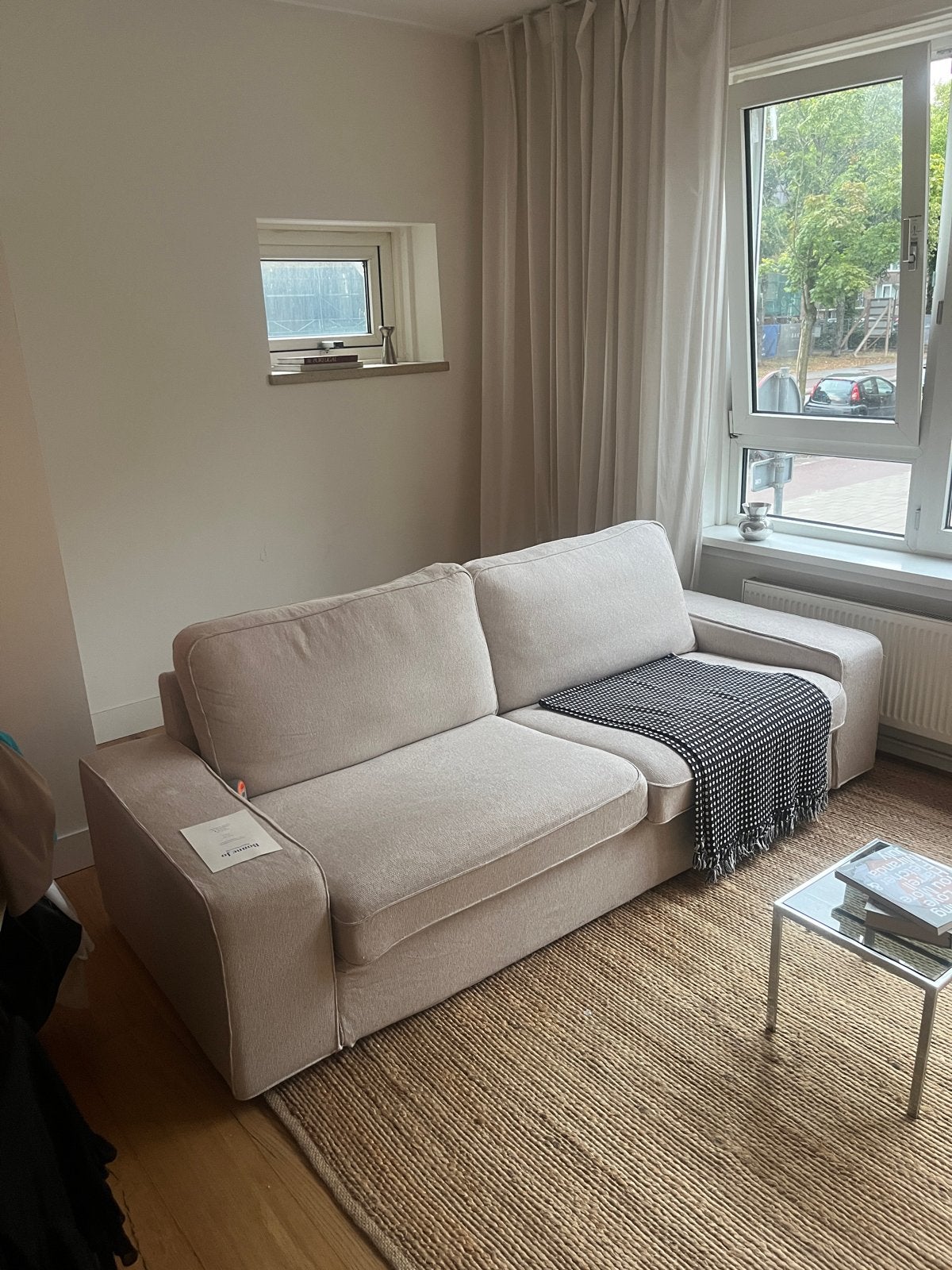 IKEA Hanalill Gordijnen - 4x Beige (145x300 cm), Gebruikt, Beige, Ophalen of Verzenden, Gordijn