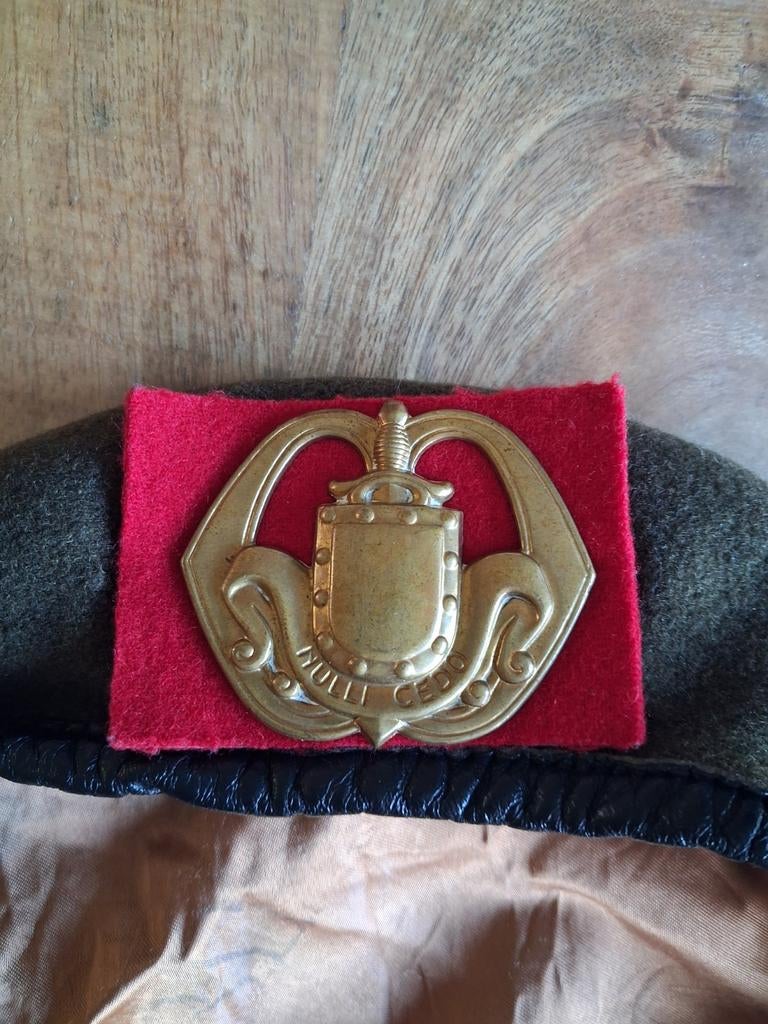 Militair Baret met Embleem - Landmacht, Verzamelen, Militaria | Algemeen, Ophalen of Verzenden, Landmacht, Overige gebieden, Helm of Baret