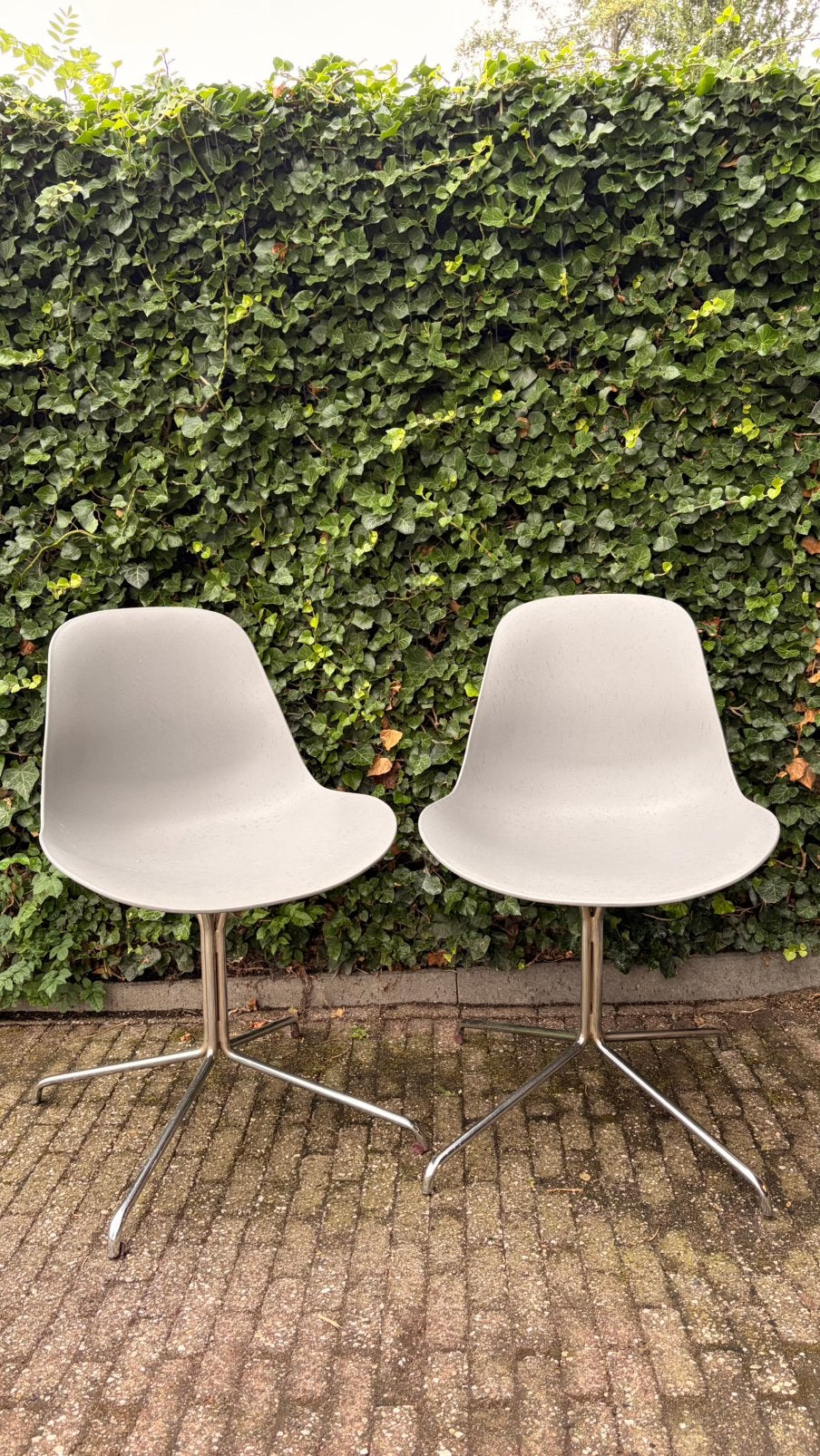 Twee vintage kuipstoelen, Ophalen, Zo goed als nieuw, Grijs, Twee