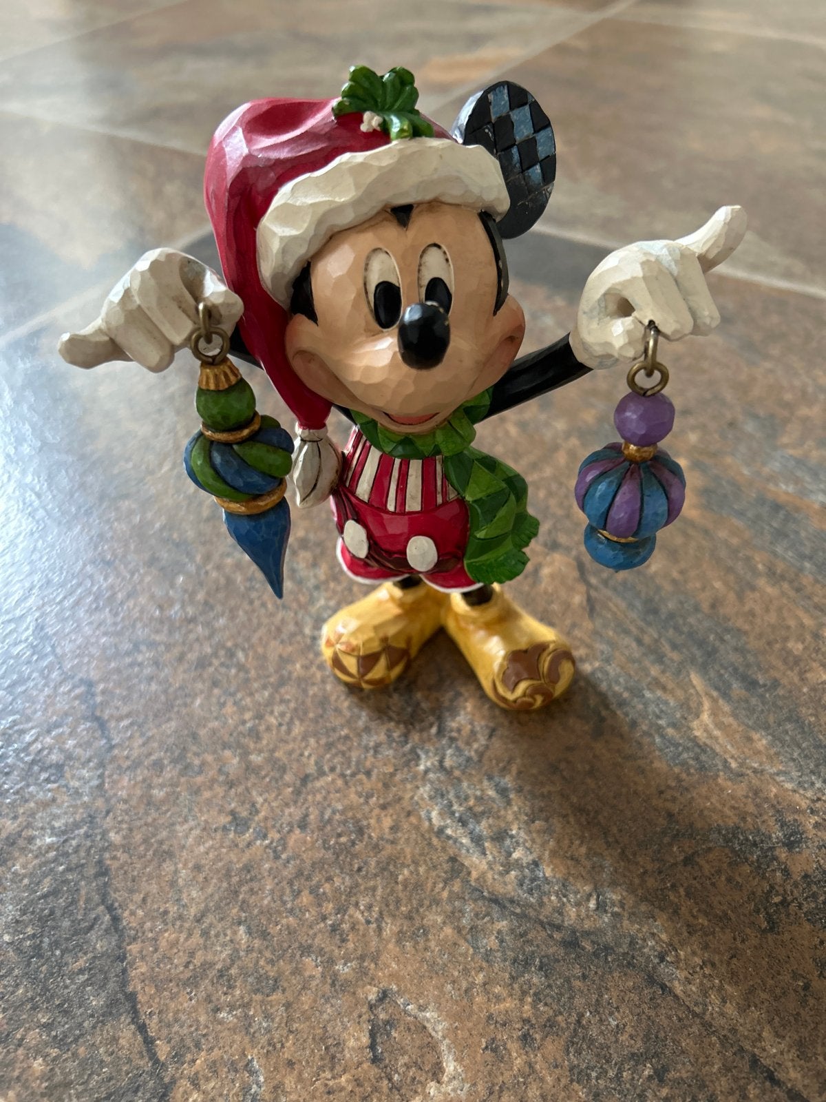 Disney Mickey Mouse Kerstbeeldje - Jim Shore Stijl, Ophalen of Verzenden, Mickey Mouse, Zo goed als nieuw, Beeldje of Figuurtje