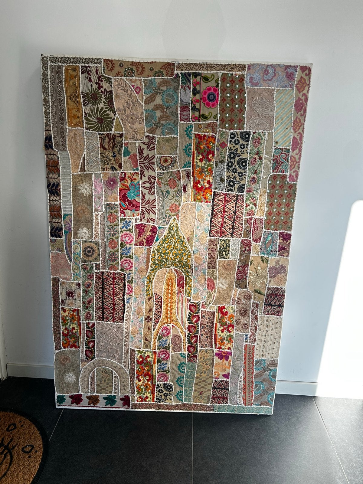 Groot Wandkleed Patchwork Oosters Design 102x153 cm, Ophalen, Gebruikt, Oosters, Meerkleurig