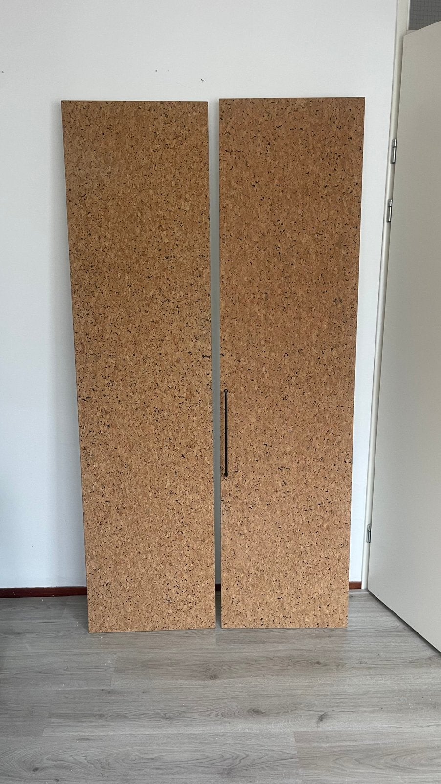 2 IKEA Pax deuren KIRKENES 195x50 cm – Natuurlijk kurk, Ophalen, 200 cm of meer, 50 tot 100 cm, Zo goed als nieuw