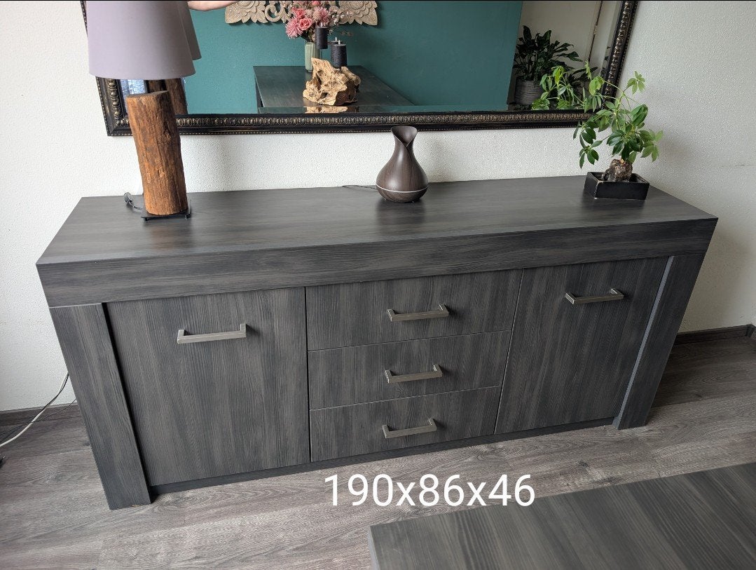 Complete woonkamer set dressoir eettafel salontafel tv kast, Ophalen, 25 tot 50 cm