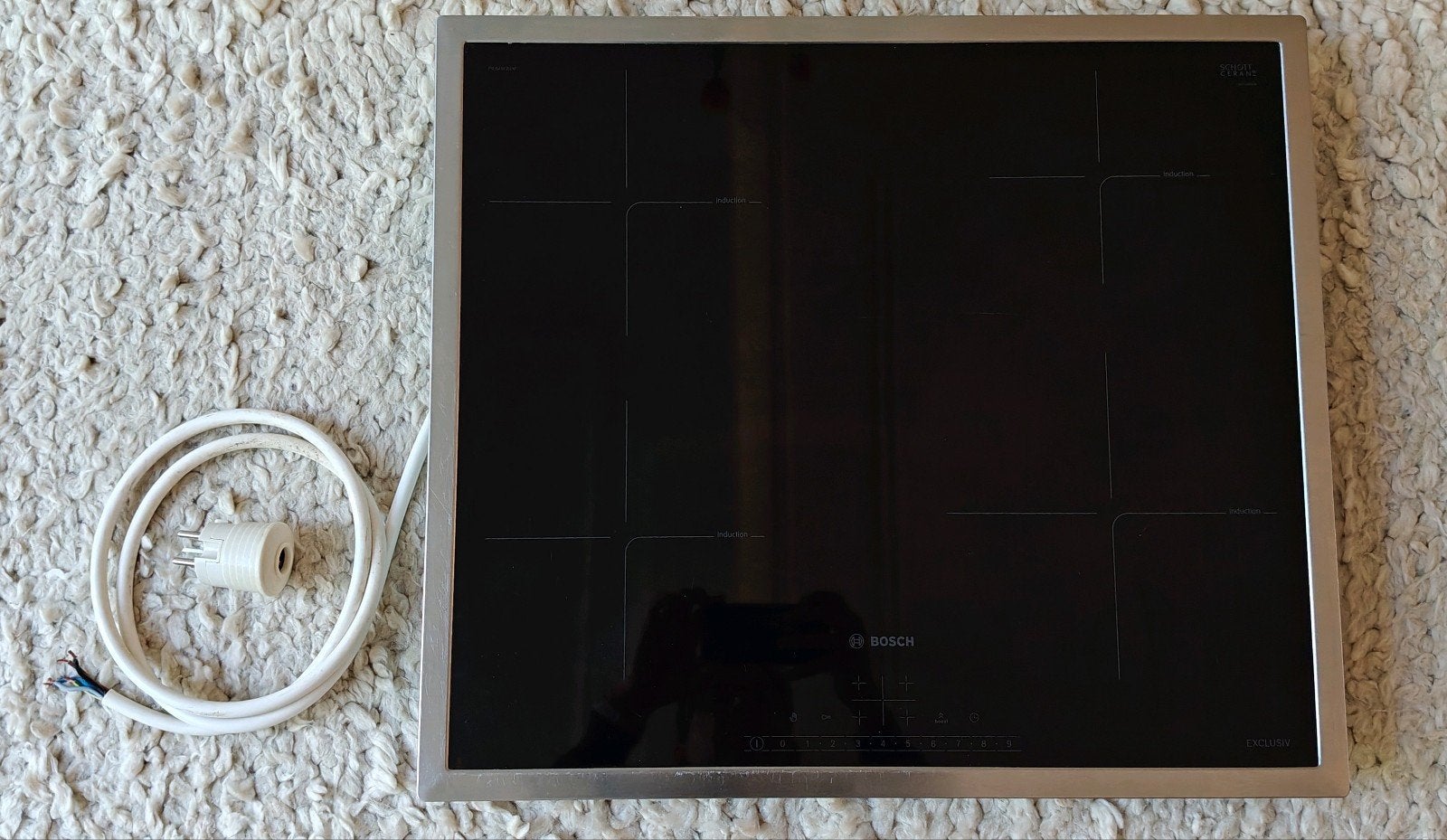Bosch Inductie Kookplaat HMI40IC - 55x48 cm, Witgoed en Apparatuur, Zo goed als nieuw, Inbouw, Inductie, 4 kookzones