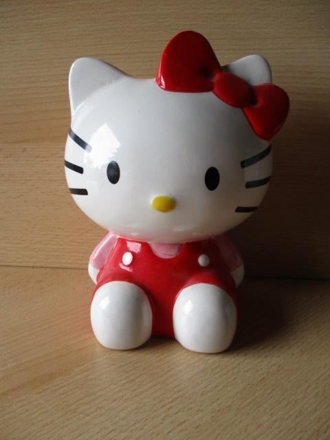 Hello Kitty stenen spaarpot  18cm  rood/roze pakje, Ophalen of Verzenden, Zo goed als nieuw