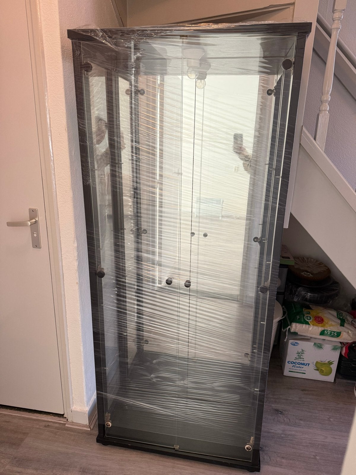 Glazen Vitrinekast, Ophalen, 200 cm of meer, 50 tot 100 cm, 25 tot 50 cm