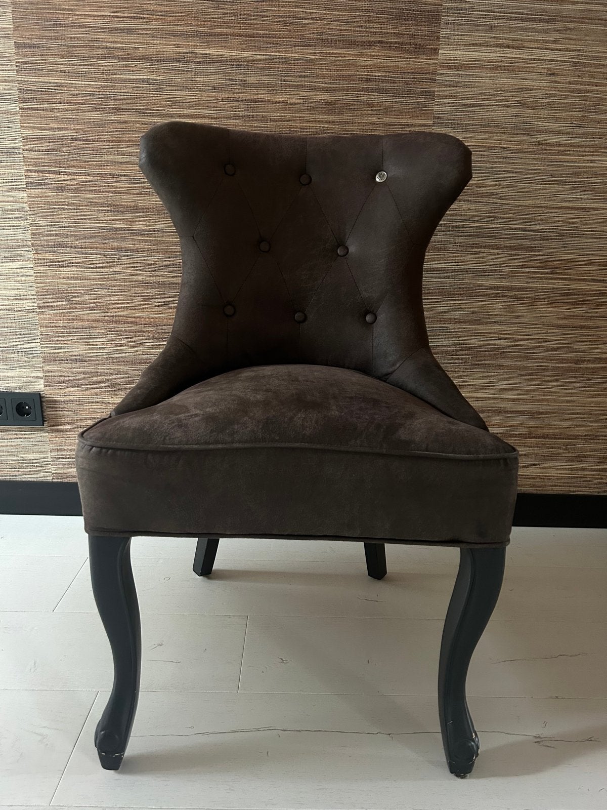 2 mooie Riviera Maison eetkamerstoelen bruin van leer!, Huis en Inrichting, Stoelen, Ophalen, Gebruikt, Twee, Bruin