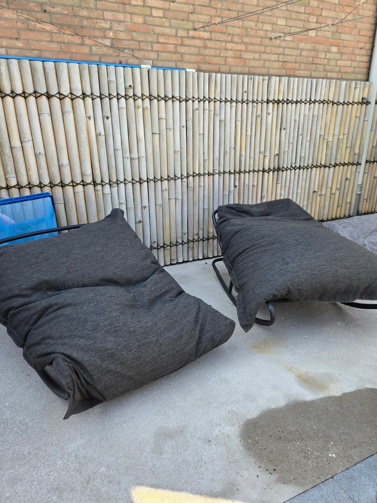 Fatboy, 2 rocking chairs met royale kussens, Ophalen, Gebruikt