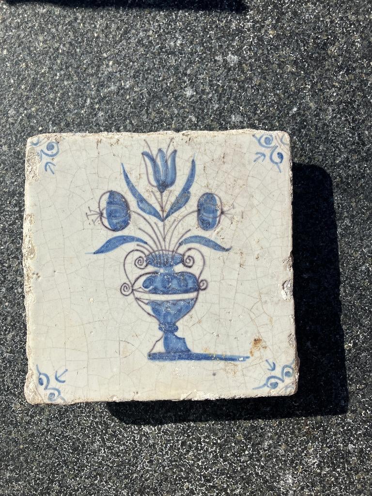 Antieke 17e eeuwse Delftse tegel -TOP staat, Antiek en Kunst, Ophalen of Verzenden