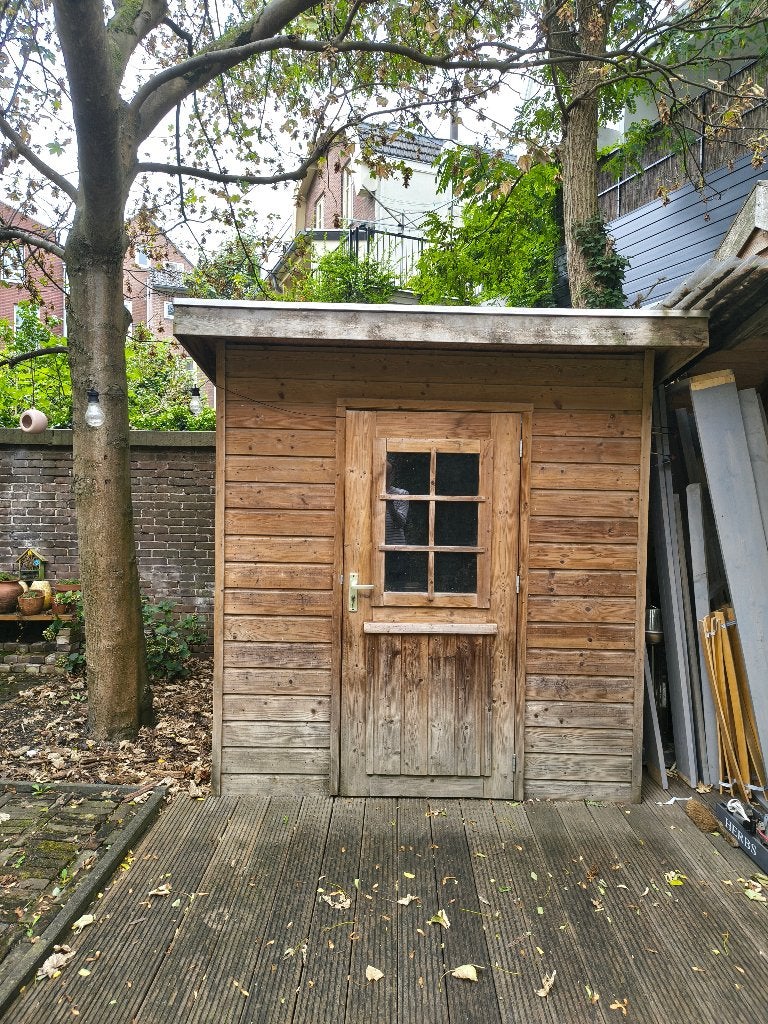 Tuinhuisje  zelf demonteren, Tuinhuis, Zonder ramen, Hout, Ophalen
