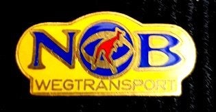 N.O.B. Wegtransport speld in emaille uitvoering, Ophalen of Verzenden, Nieuw, Transport, Speldje of Pin