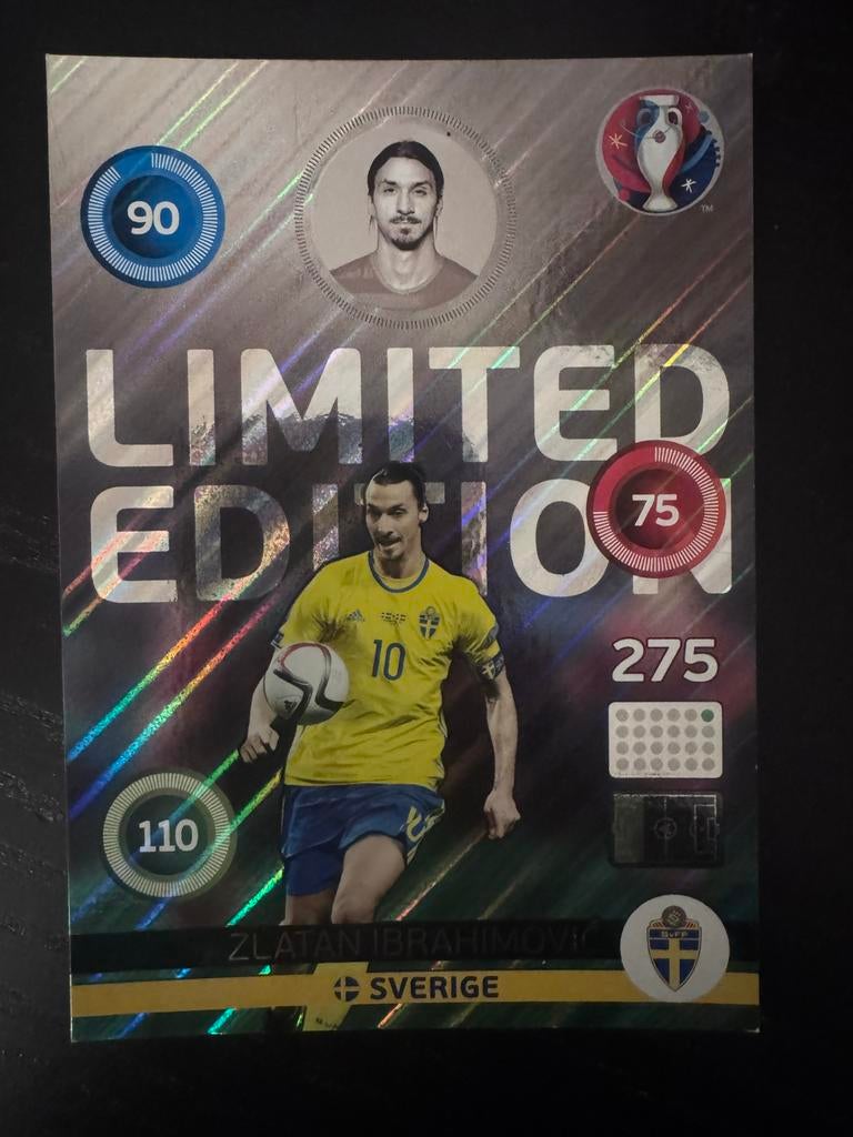 Zlatan Ibrahimovic Limited Edition Adrenalyn XL Kaart, Ophalen of Verzenden, Zo goed als nieuw, Buitenlandse clubs, Spelerskaart
