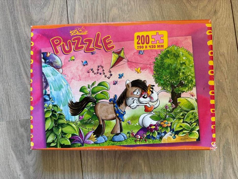 Diddl kinderpuzzel van 200 stukjes met paard en hond, Ophalen of Verzenden, 10 tot 50 stukjes, Zo goed als nieuw, 6 jaar of ouder