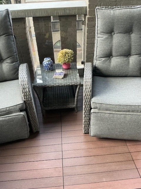 Loungestoelen tuin met tafeltje, Tuin en Terras, Ophalen, Gebruikt, 2 zitplaatsen, Loungeset