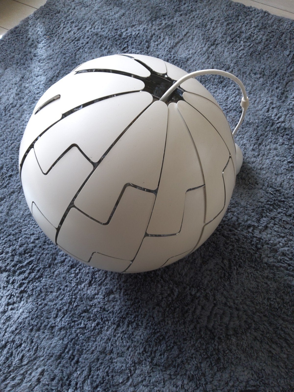 Moderne design hanglamp - wit/chroom diameter ca 50cm, Huis en Inrichting, Ophalen, Gebruikt, Kunststof, Modern design