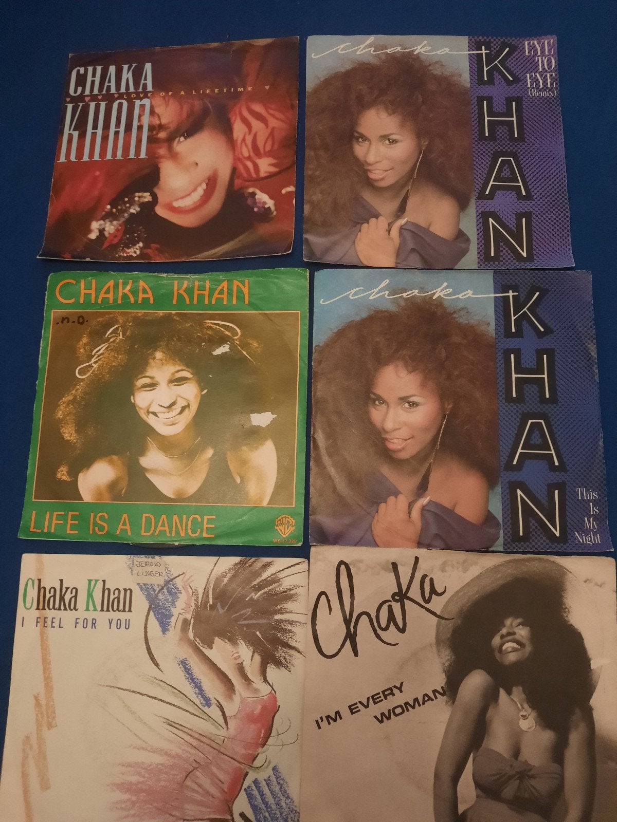 6x vinyl singels van Chaka Khan, Ophalen of Verzenden