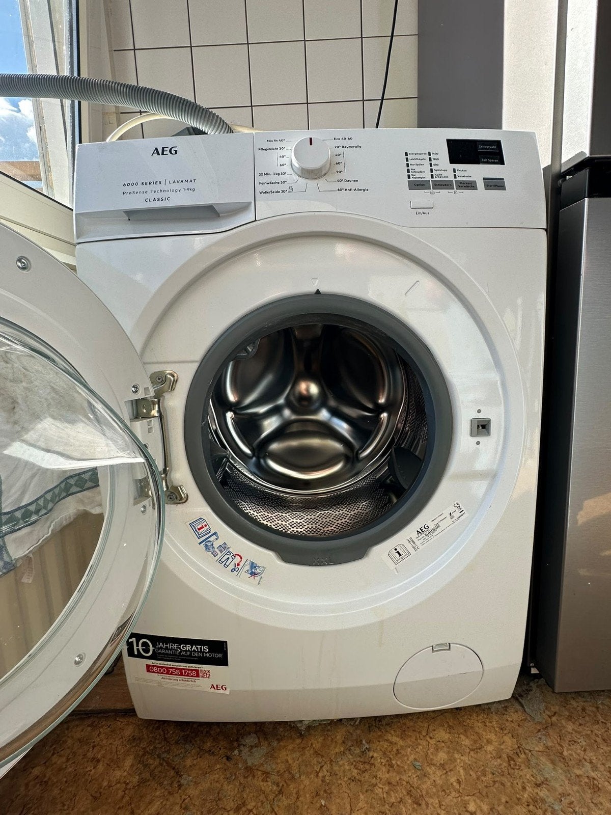 AEG 6000 SERIES LAVAMAT Wasmachine - 1-9kg, Ophalen, Gebruikt, Voorlader, Kort programma