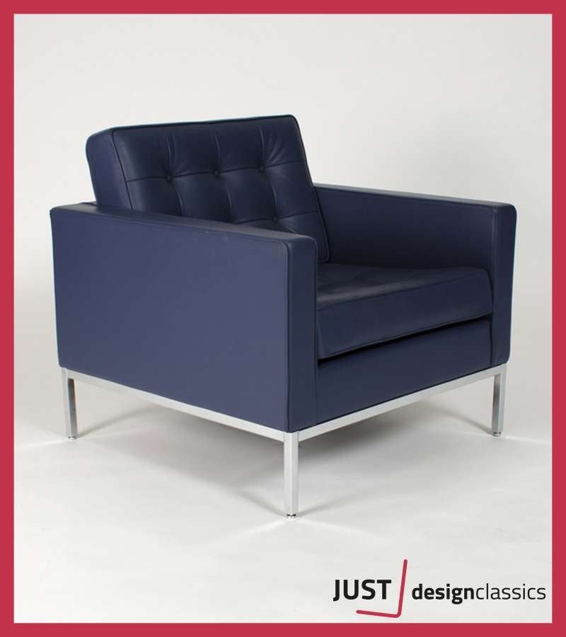 Florence Knoll Lounge Chair Leder (4 beschikbaar), Huis en Inrichting, Niet ingevuld, Zo goed als nieuw, Niet ingevuld, Niet ingevuld