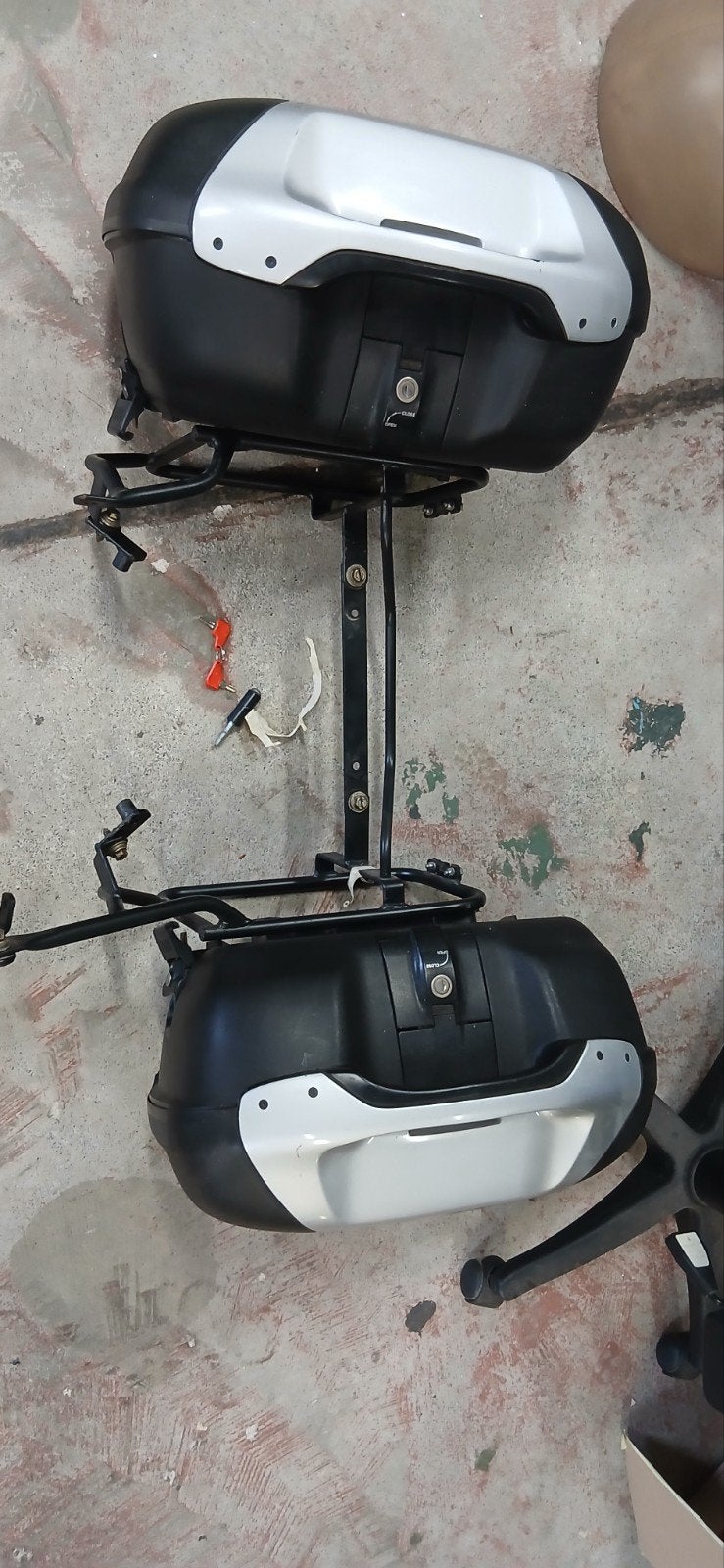 Motorkoffer set met beugels -  hepco en becker, Motoren, Ophalen, Gebruikt