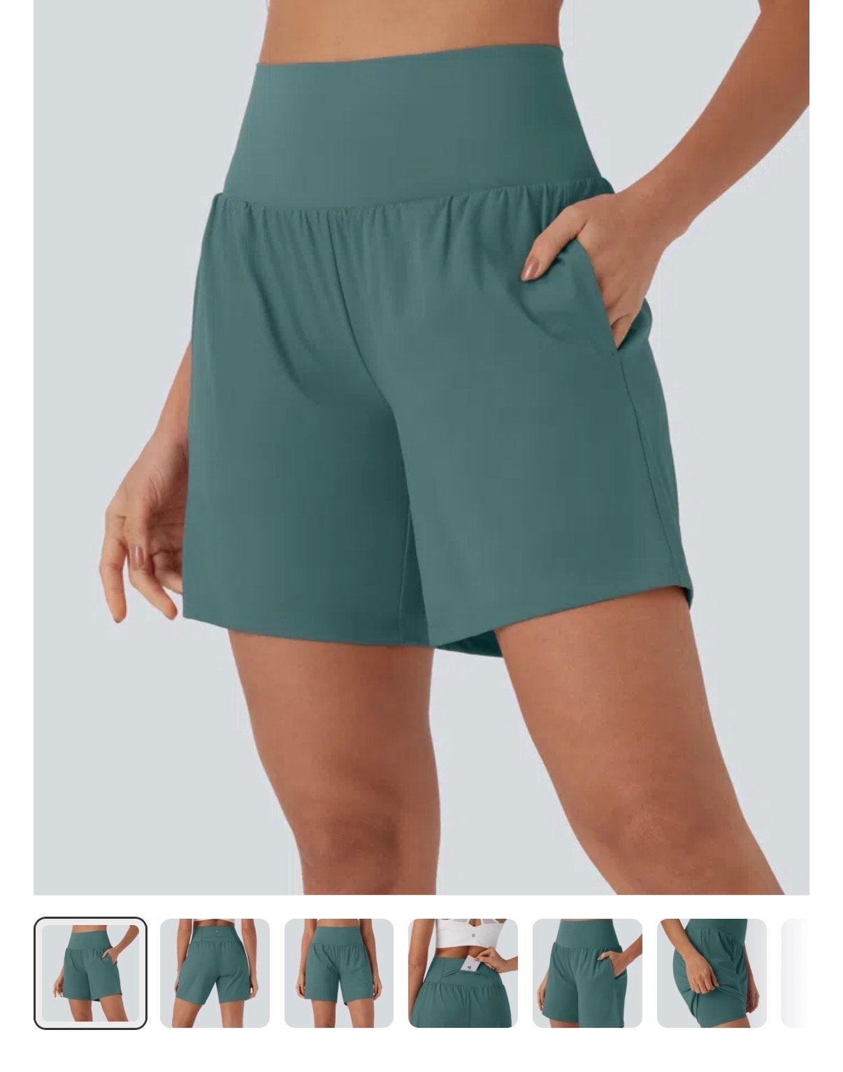 Halara SoftlyZero sport shorts broekje L, Ophalen of Verzenden, Zo goed als nieuw, Groen, Kort