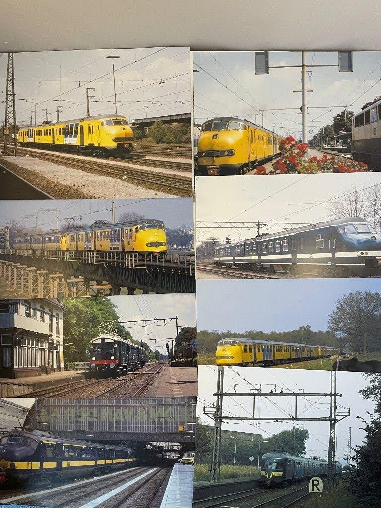 8 NS Treinafbeeldingen: Blokkendoos, Muis-, Honde- en Apekop, Overige merken, Gelijkstroom of Wisselstroom, Boek, Tijdschrift of Catalogus