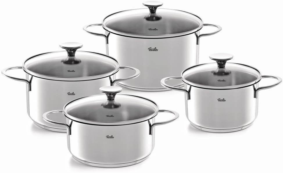 Nieuw | Fissler Kookpannenset 4-delig Copenhagen, Nieuw, Pannenset, Ophalen of Verzenden, Rvs