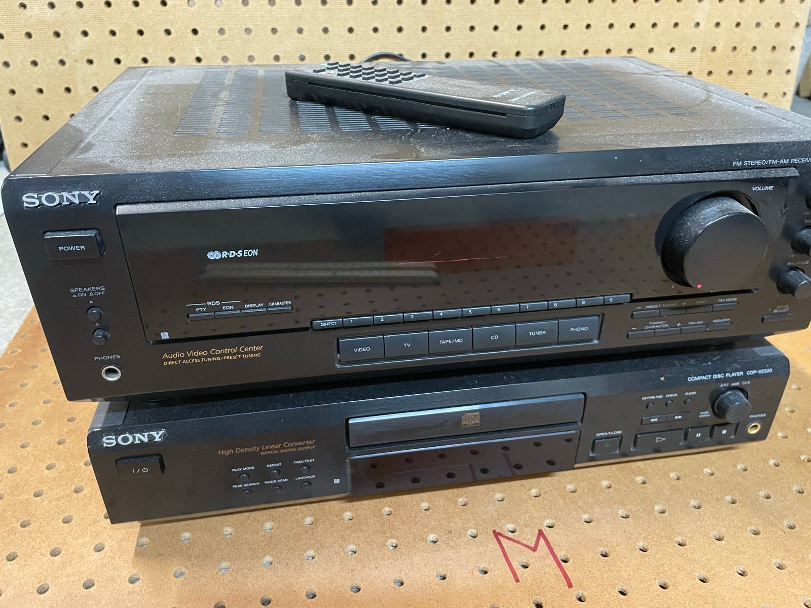 Sony STR-DE205 Receiver & CDP-XE220 CD-speler, Ophalen, Gebruikt, Losse componenten, Sony