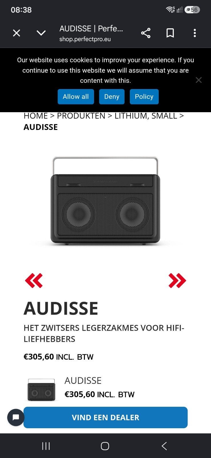 Bouwradio PerfectPro Audisse Shirudo - ZGAN, Ophalen of Verzenden, Zo goed als nieuw