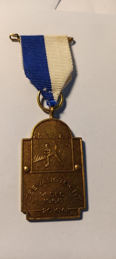 Historische Medaille: 1e Vangtocht 1968, 20 KM, Ophalen of Verzenden