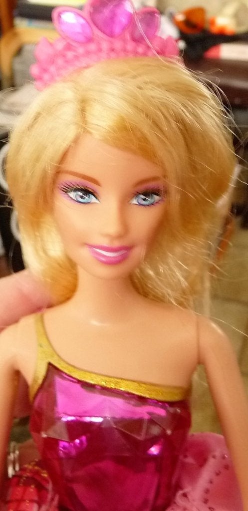 UNIEKE BARBIE LOVE 1998 MET MEGAN V. LANGE EN KORTE JURK, Verzenden, Zo goed als nieuw, Barbie
