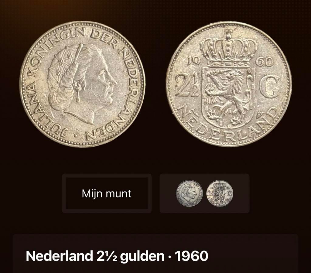 zilvere munten 2 1/2 gulden, Verzenden, Koningin Beatrix, Zilver, Losse munt