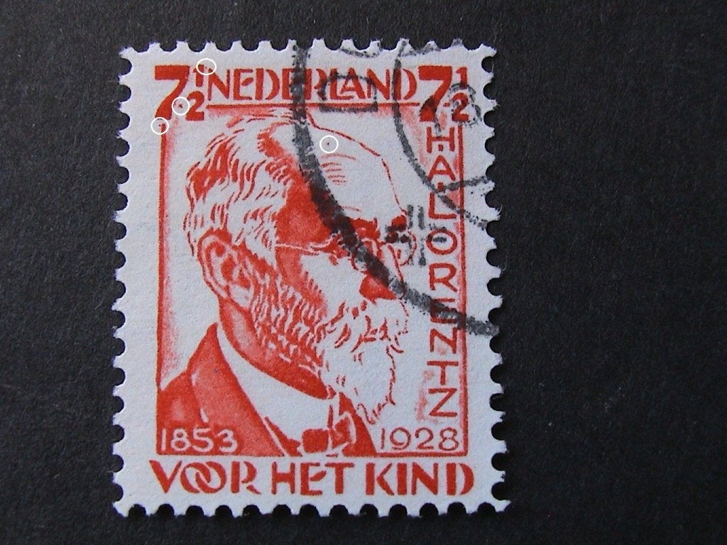 plaatfout 222 , gestempeld., Postzegels en Munten, Postzegels | Nederland, Verzenden, T/m 1940, Gestempeld