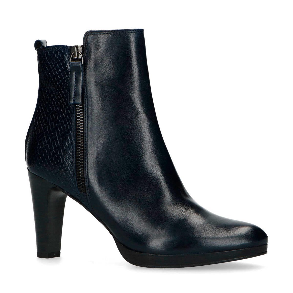 ZGAN! Mooie leren enkellaarsje van Manfield maat 40!, Lage of Enkellaarzen, Zo goed als nieuw, Verzenden, Blauw