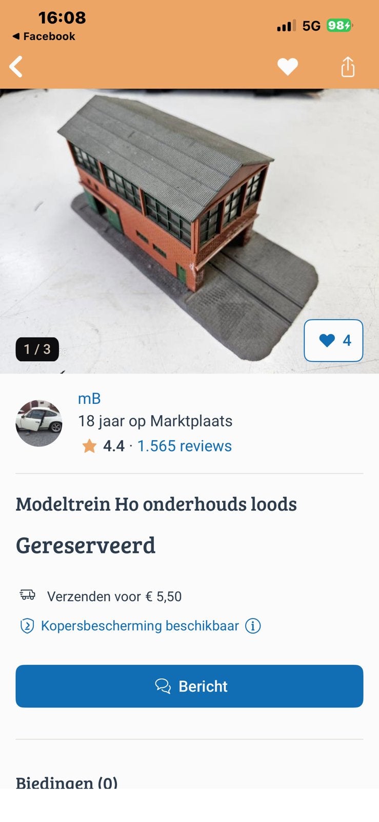 ho lokloods, Ophalen, Zo goed als nieuw, Groter dan 1:32