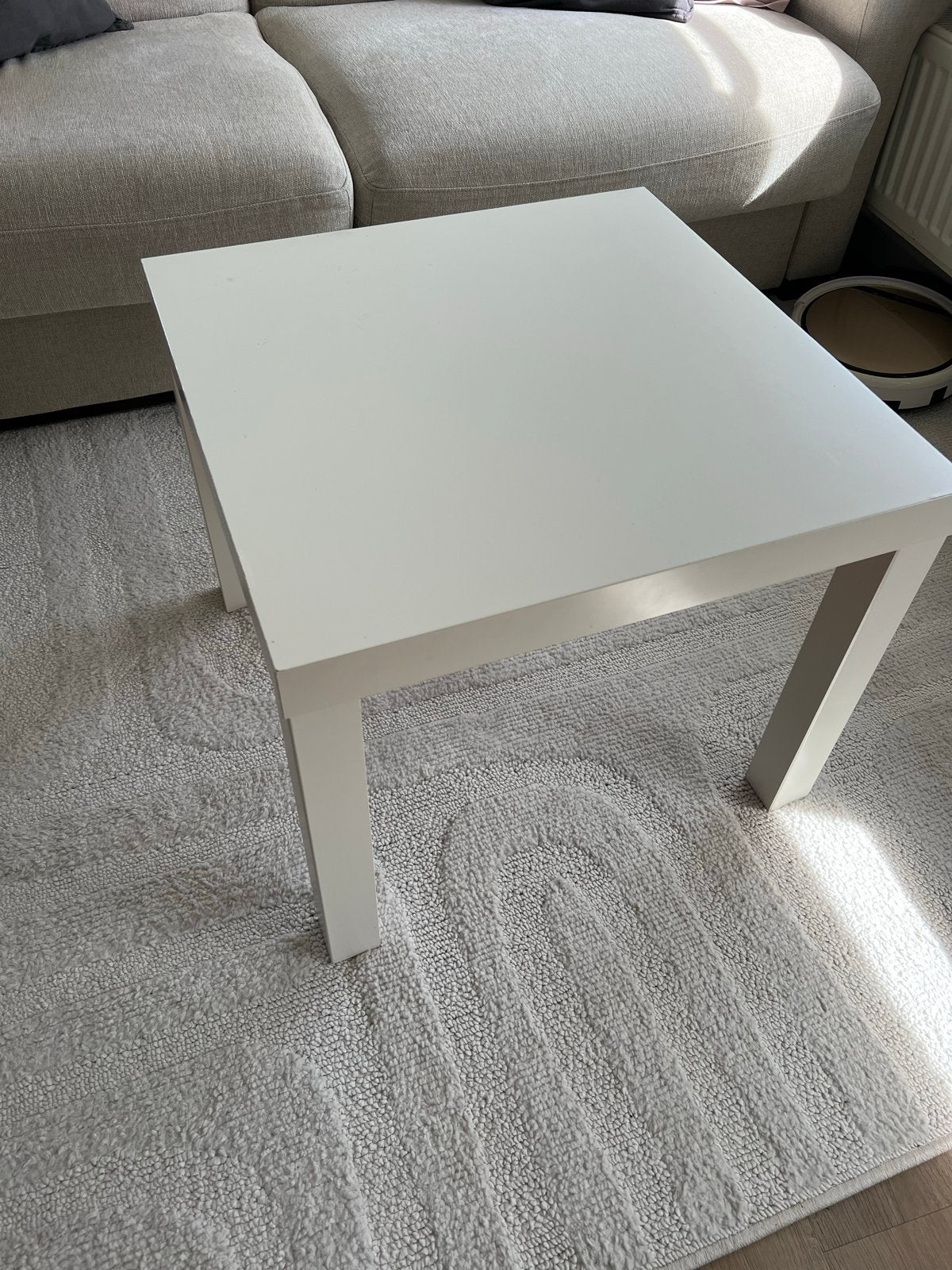 Witte salontafel, vierkant, modern design, Ophalen, Overige materialen, Gebruikt, Vierkant