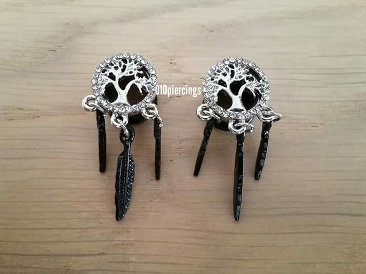 Nieuwe pluggen. Hangers. Staal. Dromenvanger. 14, 18 mm., Ophalen of Verzenden, Zo goed als nieuw, Staal, Oor- of Traguspiercing