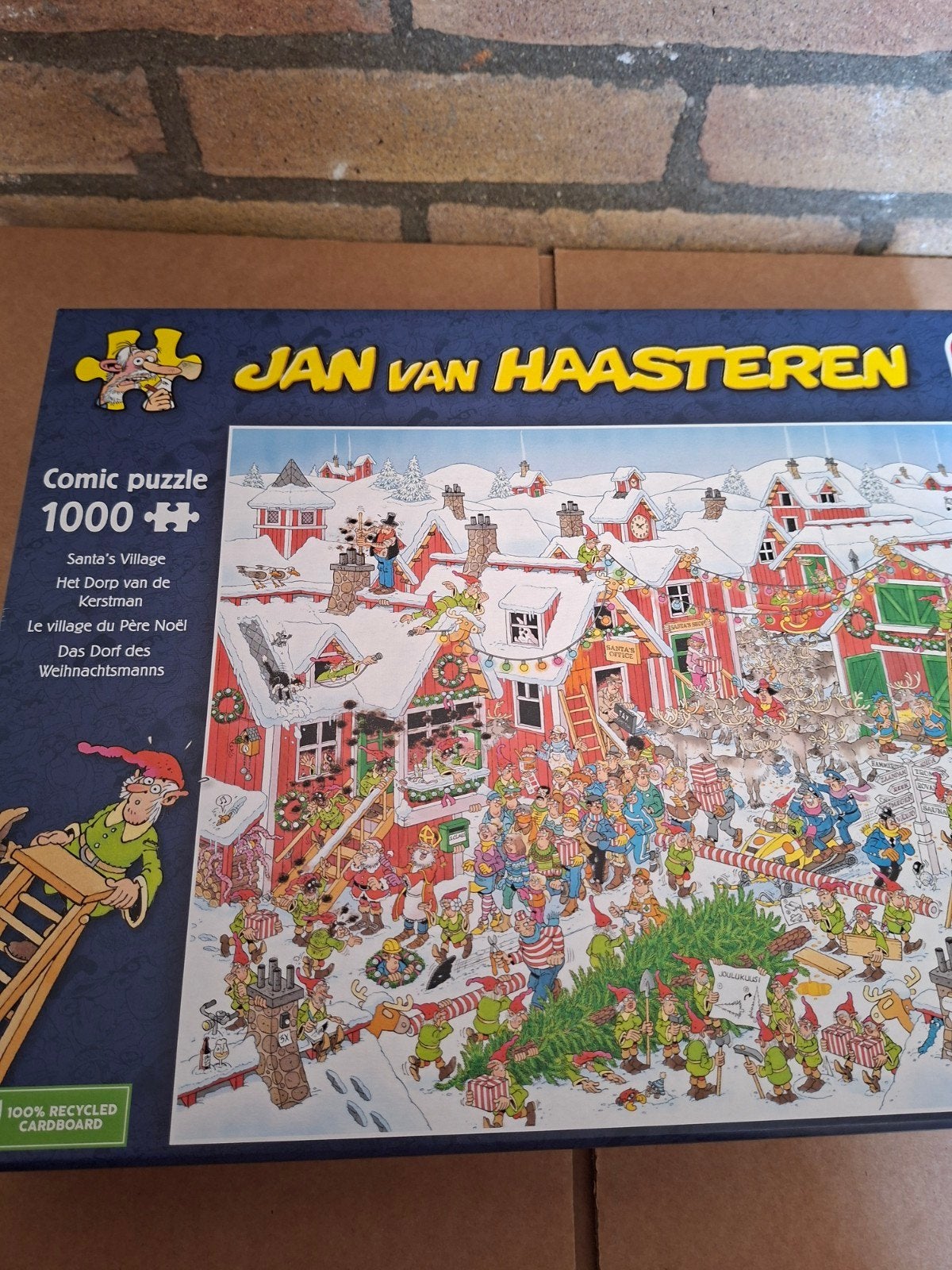 Jan van Haasteren Comic Puzzel - Santa's Village, Ophalen, 500 t/m 1500 stukjes, Zo goed als nieuw, Legpuzzel